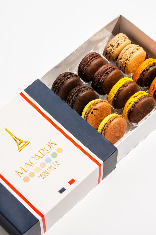 Chocolate Lover's Macaron Box - 12 Pack
