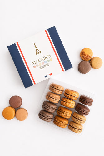 Assorted Chocolates Macaron Box - 12 Pack
