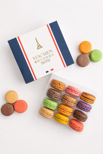 Assorted Viariety Macaron Box - 12 Pack