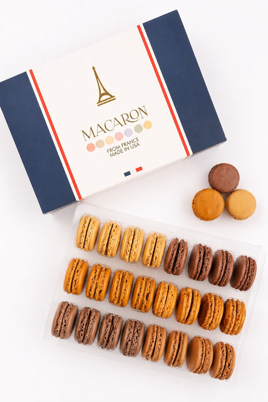 Assorted Chocolates Macaron Box - 24 Pack
