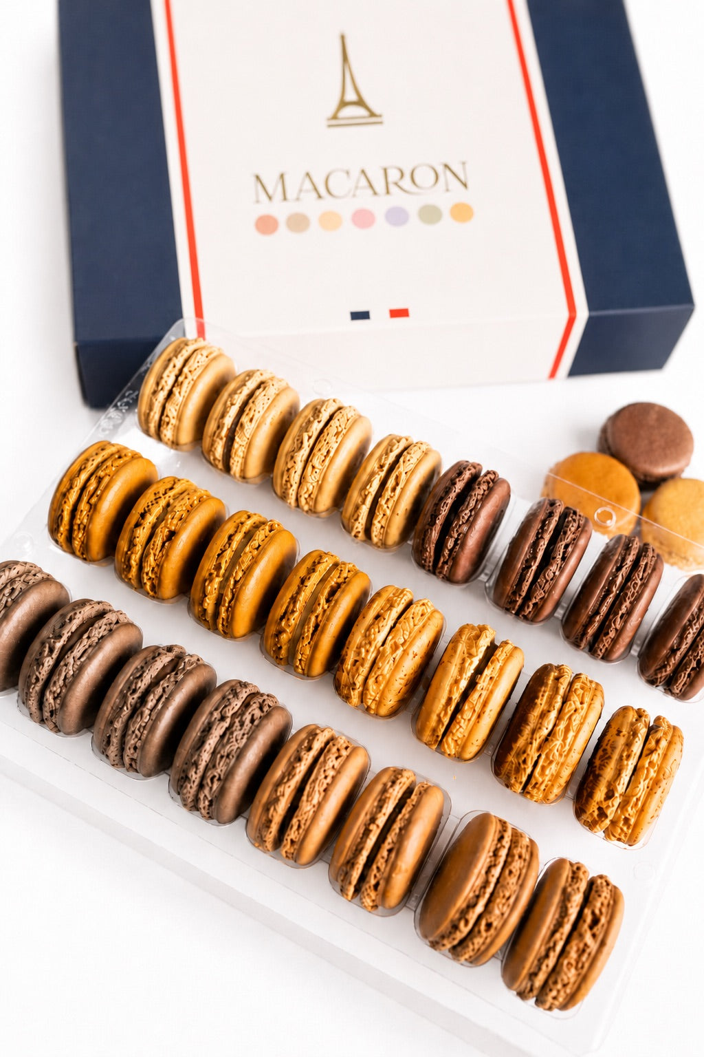 Assorted Chocolates Macaron Box - 24 Pack